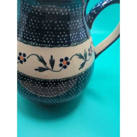 Polish Pottery Manufaktura Boleslawiec Milk Pitcher Authentic Vintage Handmade - Picture 8 of 8